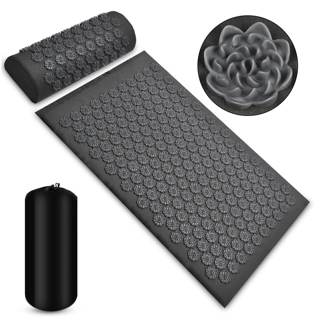 Acupressure Massage Mat With Needles Set Back Massager For Neck Foot