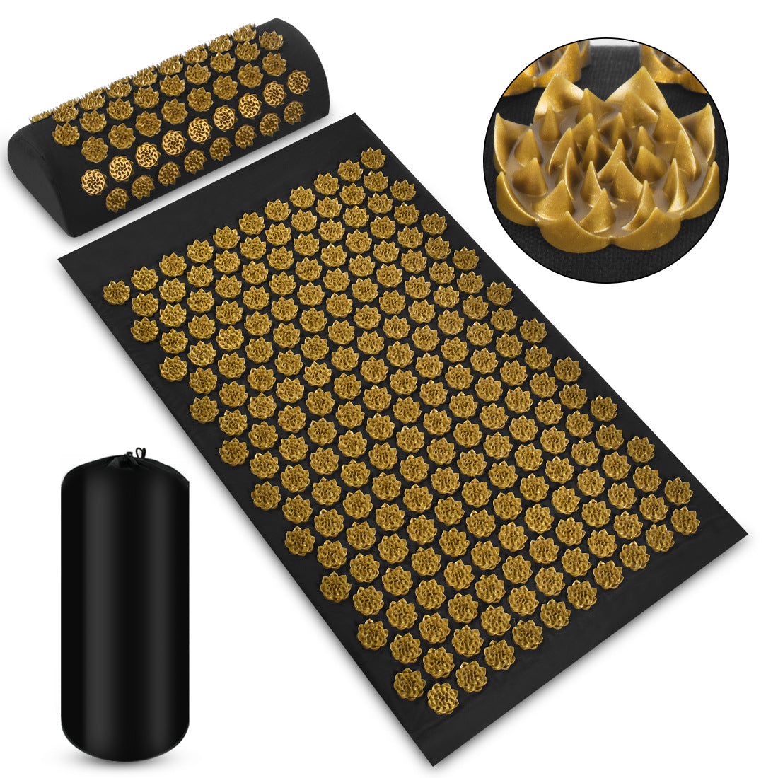 Acupressure Massage Mat With Needles Set Back Massager For Neck Foot