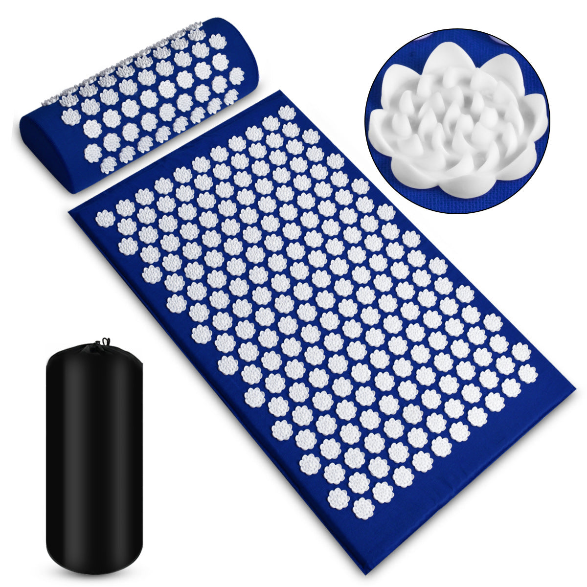 Acupressure Massage Mat With Needles Set Back Massager For Neck Foot