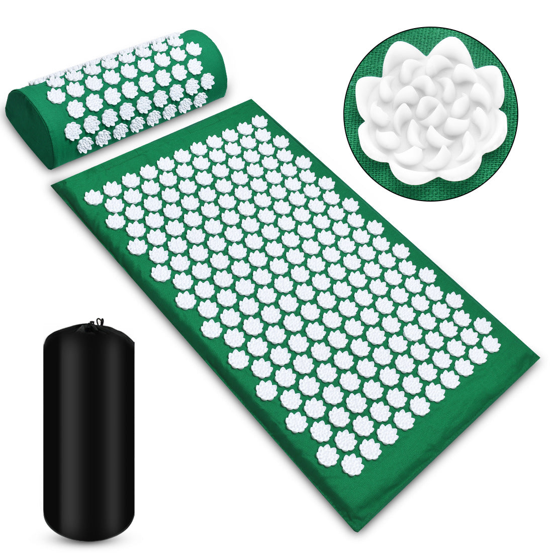 Acupressure Massage Mat With Needles Set Back Massager For Neck Foot