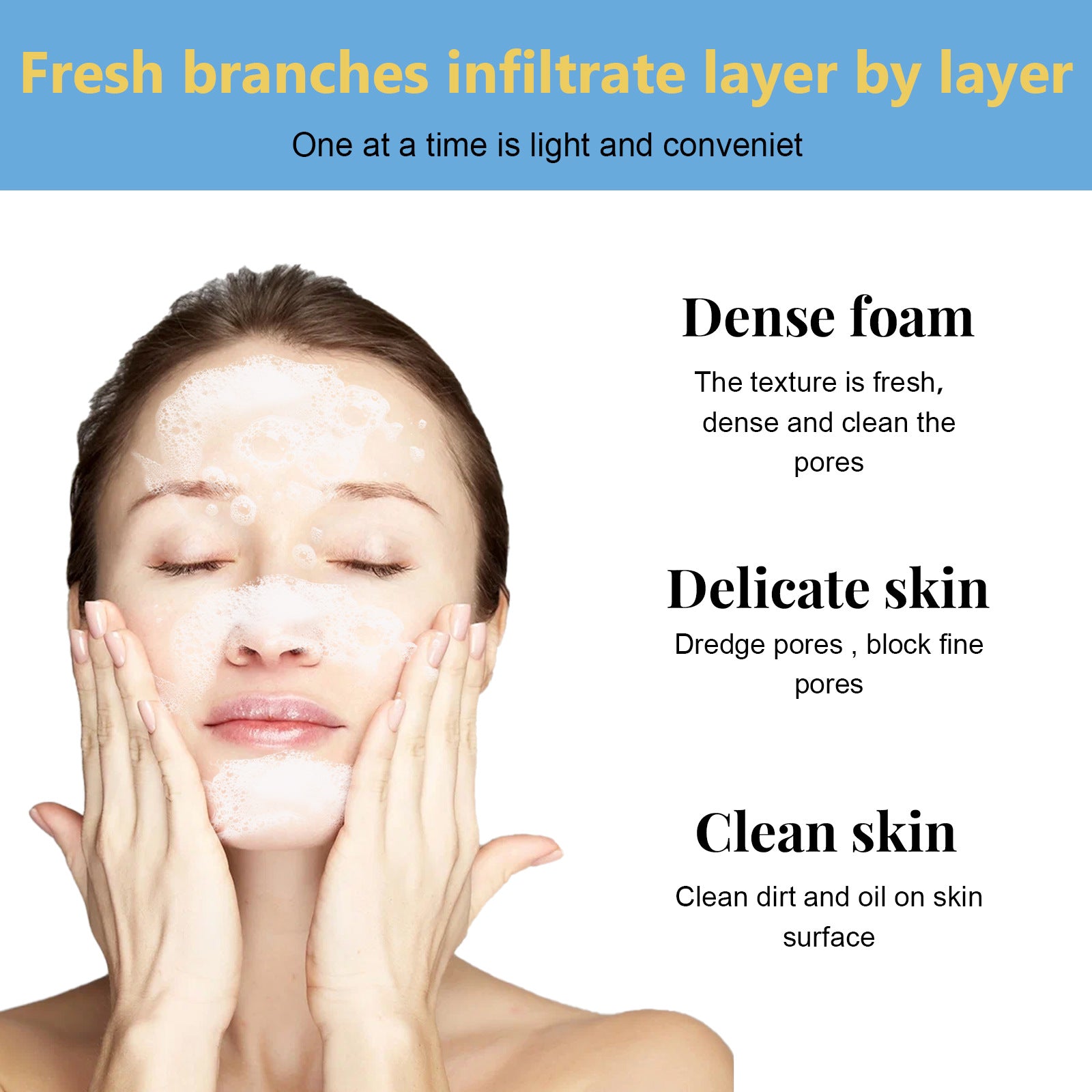 Oligopeptide Small Bubbles Clean Deep Skin Cleaning Pore Acne Cleanser Firming Pores