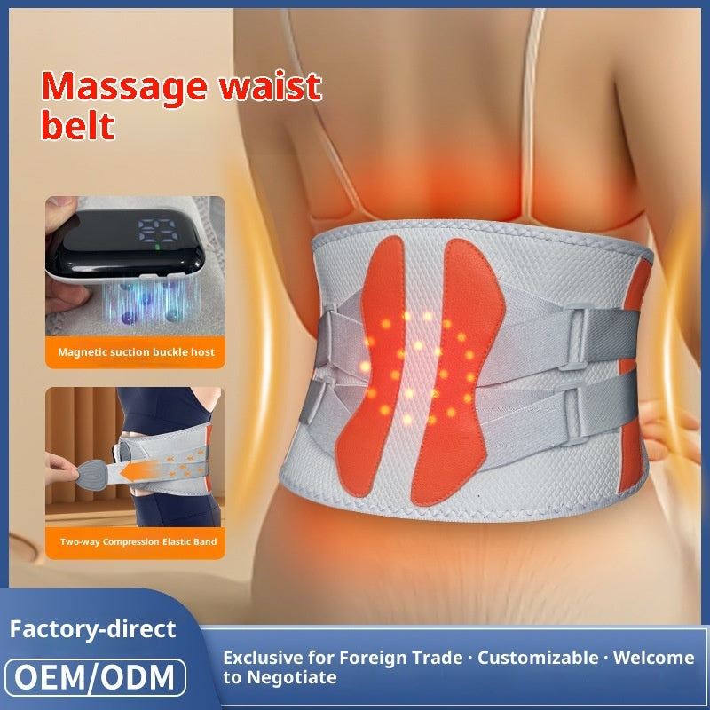 Heating Waist Belt Hot Compress Infrared Warm Waist Massager