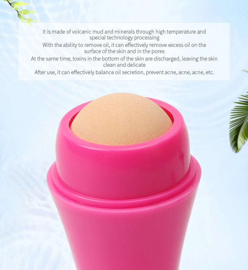 Natural Porous Volcanic Stone Oil-control Rolling Roller Makeup Face Care Tools
