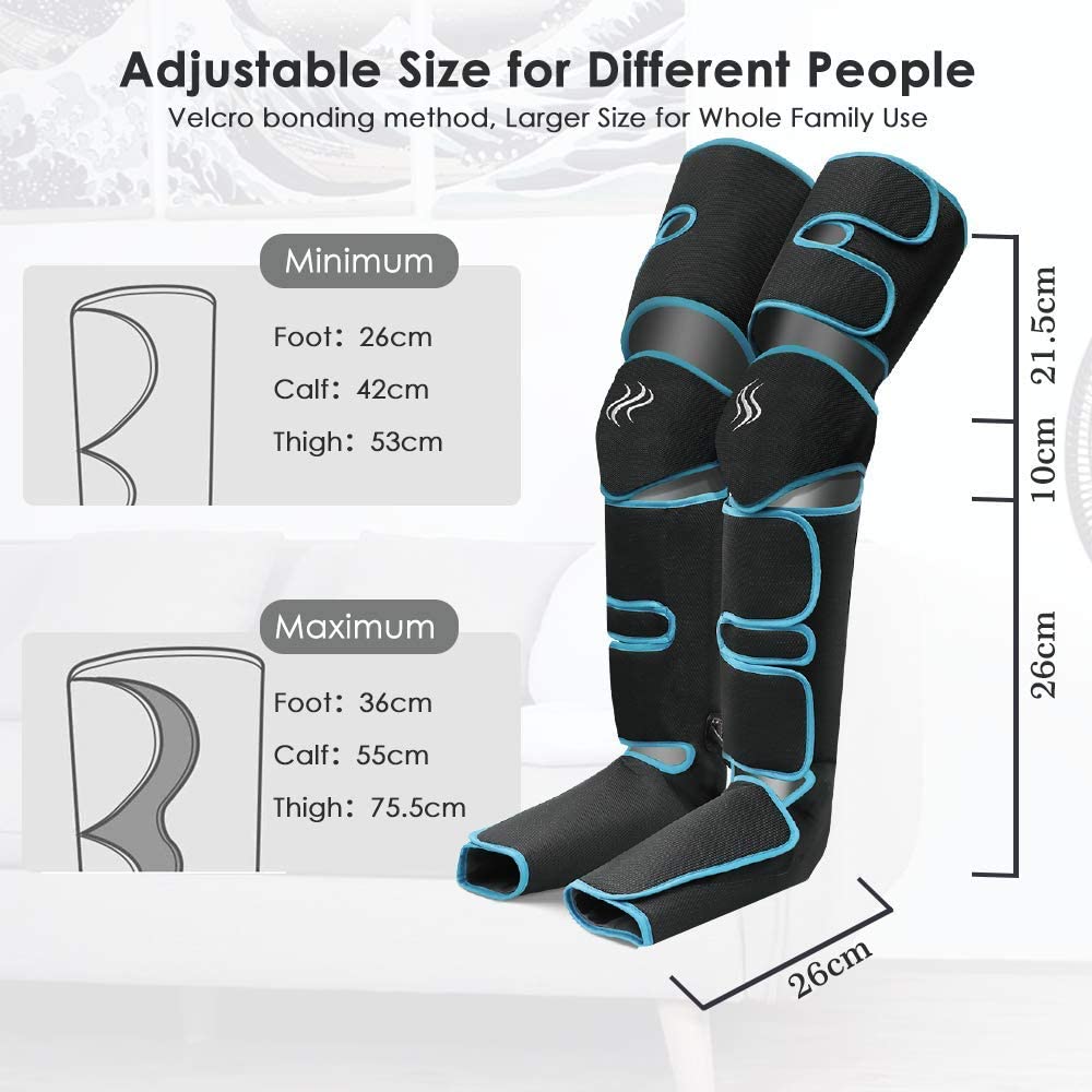 Leg Massager With Heat On Knee Cordless Air Compression