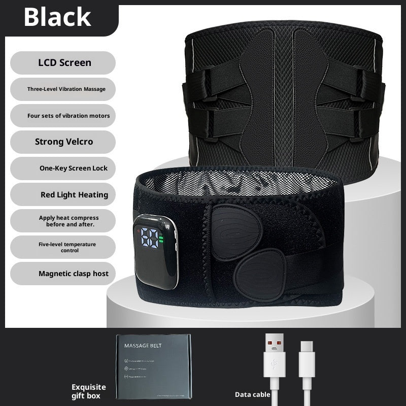 Heating Waist Belt Hot Compress Infrared Warm Waist Massager
