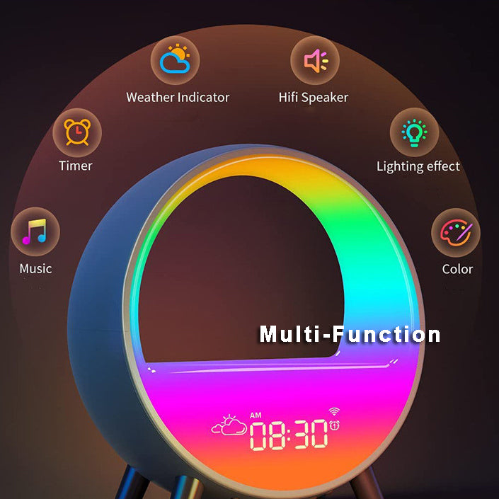 Atmosphere Lamp Bluetooth Speaker Smart Alarm Clock Night Light WiFi Wake Up Light