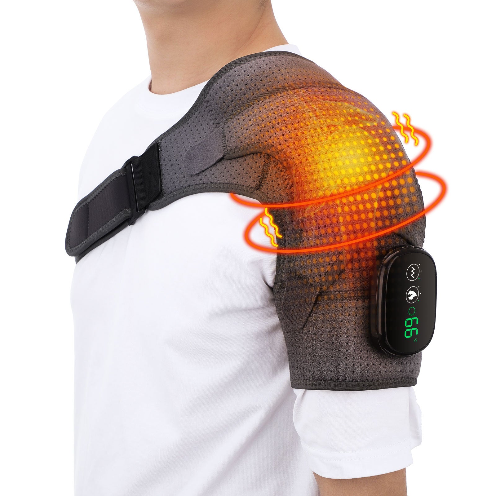 USB Rechargeable Convenient Electric Heating Shoulder Massage Heated Back