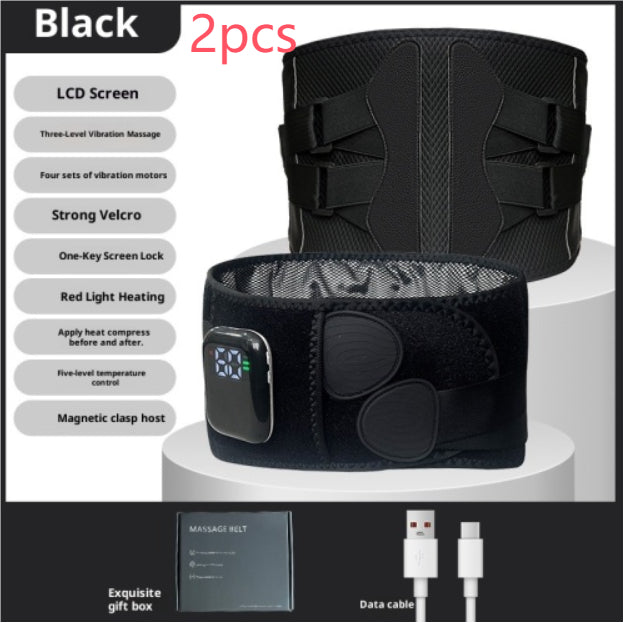 Heating Waist Belt Hot Compress Infrared Warm Waist Massager