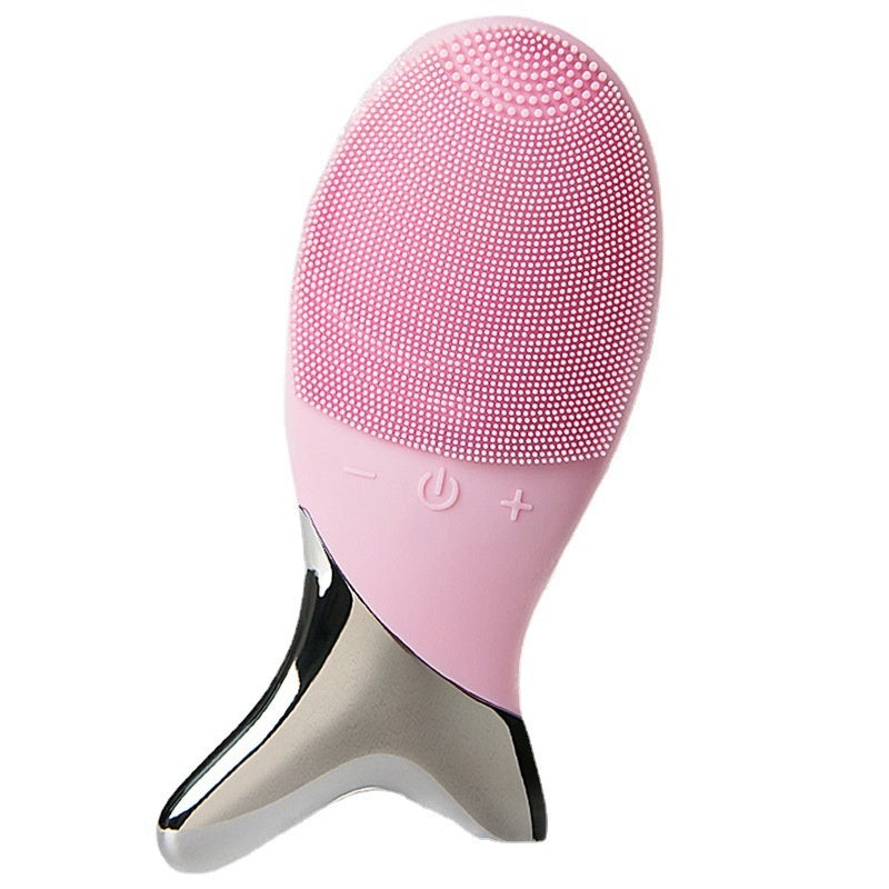 Silicone Gel Cleansing System Electric Facial Nstrument Cleaning Brush Pores Inductive