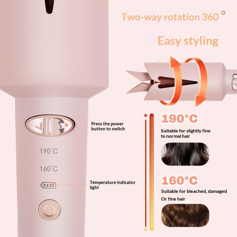 Rechargeable Automatic Rotating Curling Iron