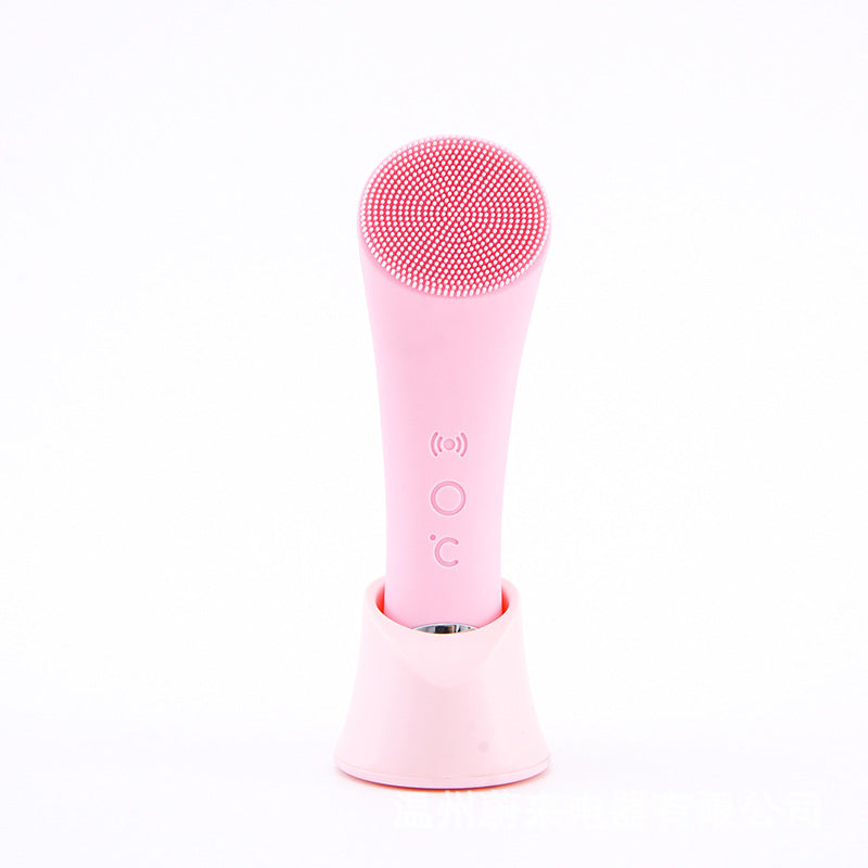 Silicone Face Cleansing Brush Facial Cleansing Brush Electric Facial Brush Vibration Heating