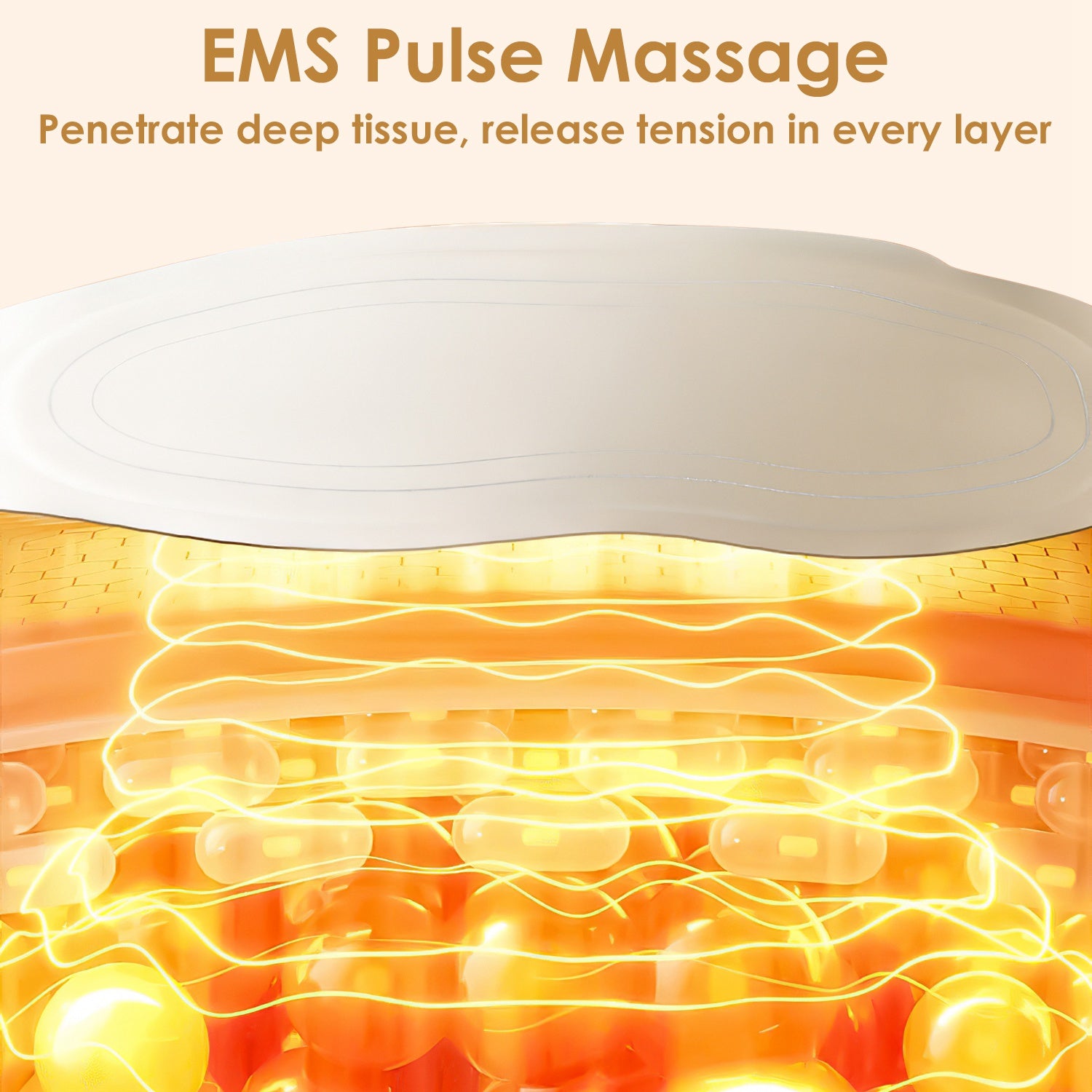 EMS Lower Back Massager Heating Pad Cordless Heating Pad For Back Belly Waist