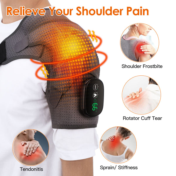 Heated Shoulder Massager 3 Heat Levels & 3 Vibration Modes
