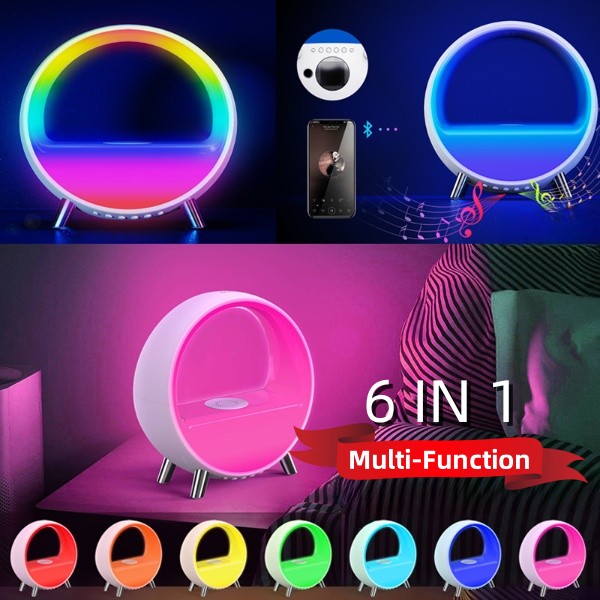 Atmosphere Lamp Bluetooth Speaker Smart Alarm Clock Night Light WiFi Wake Up Light