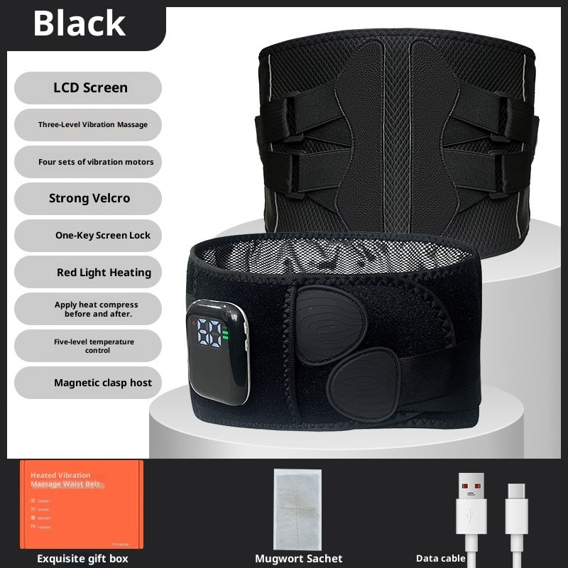 Heating Waist Belt Hot Compress Infrared Warm Waist Massager
