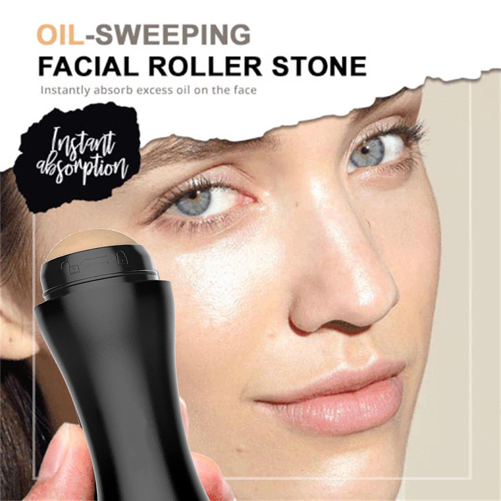 Natural Porous Volcanic Stone Oil-control Rolling Roller Makeup Face Care Tools