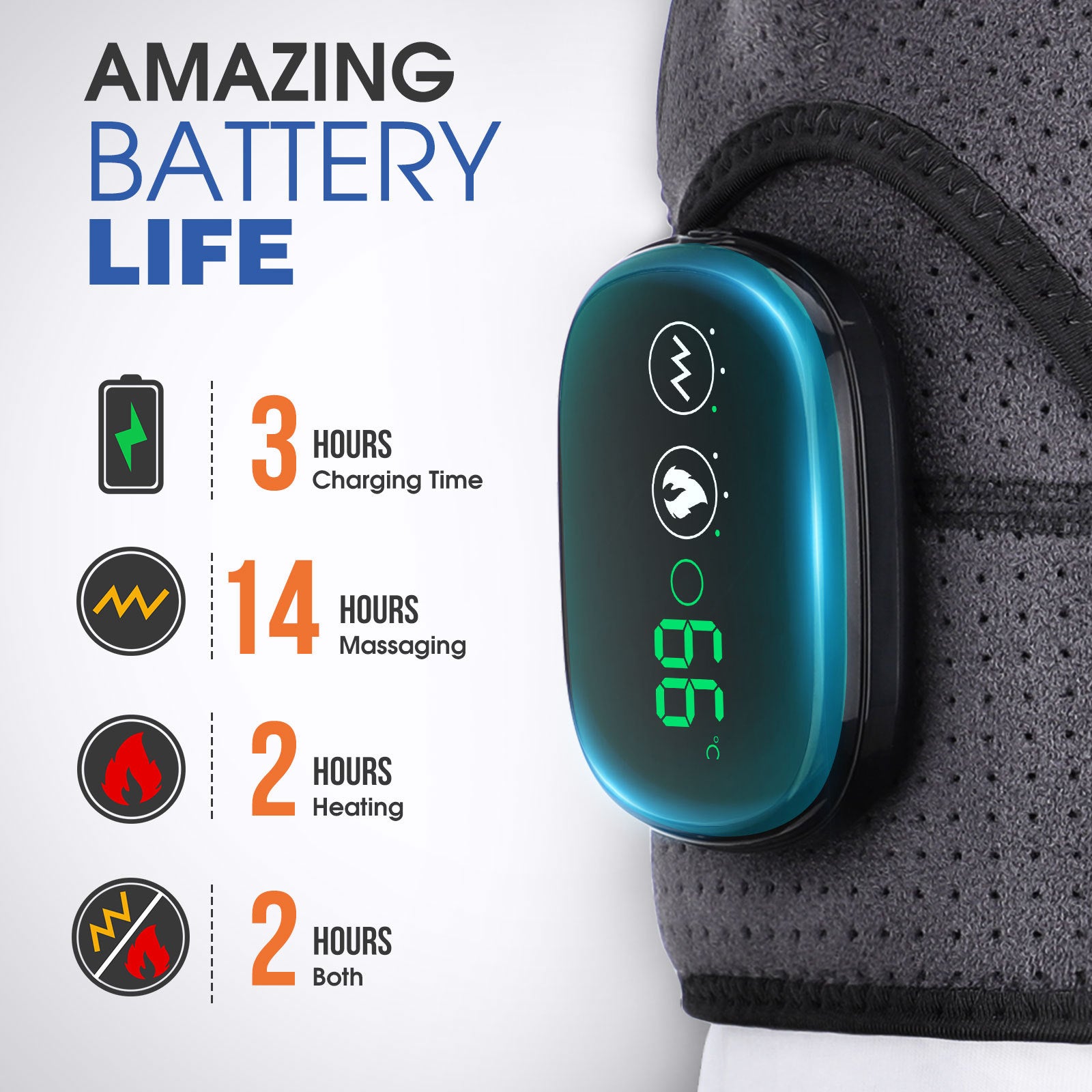 USB Rechargeable Convenient Electric Heating Shoulder Massage Heated Back