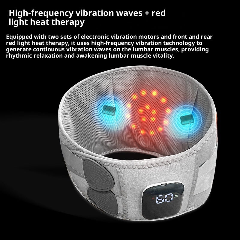Heating Waist Belt Hot Compress Infrared Warm Waist Massager