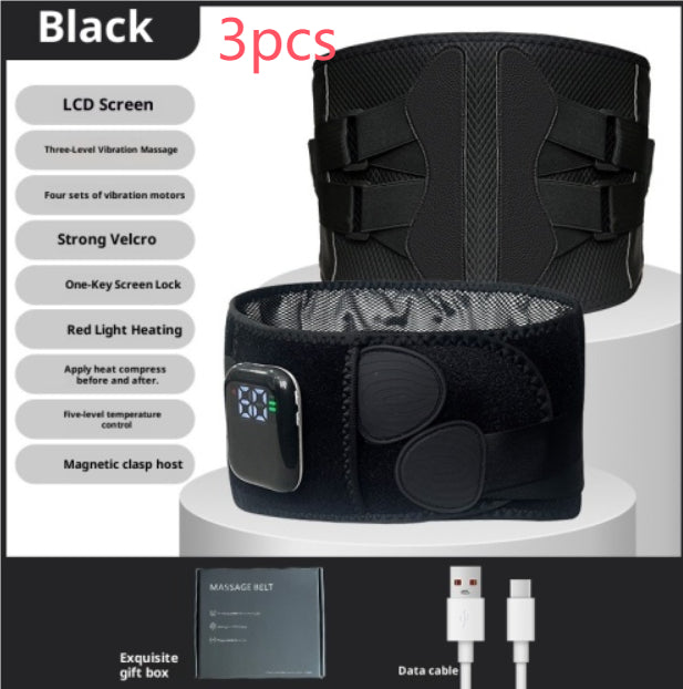 Heating Waist Belt Hot Compress Infrared Warm Waist Massager