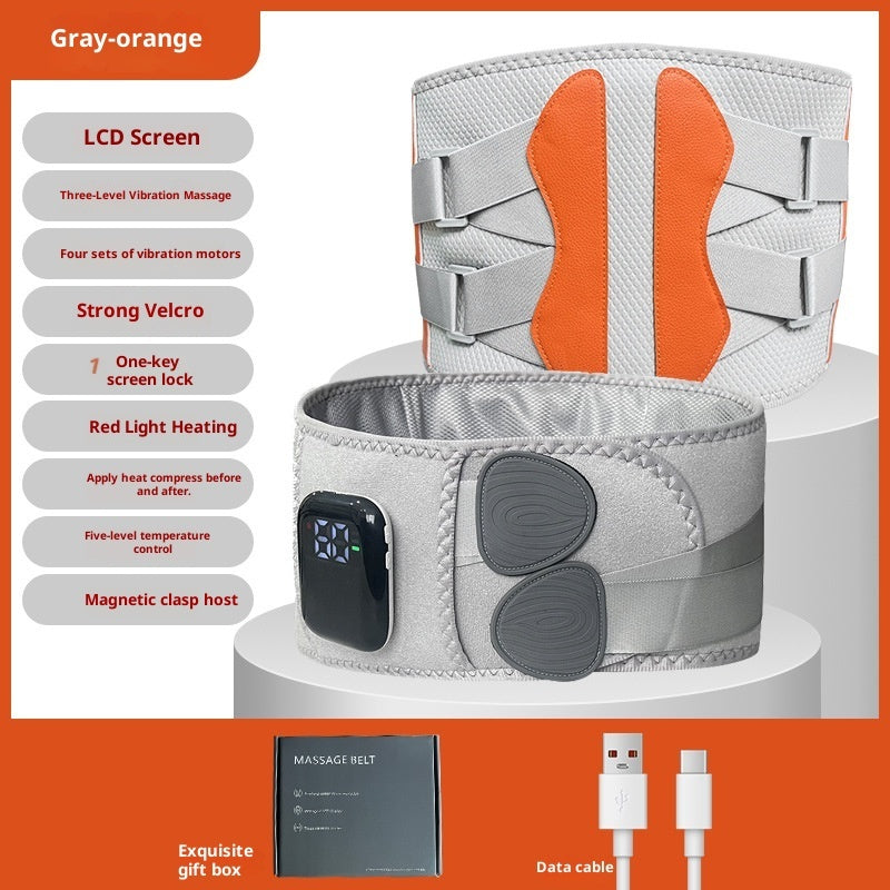 Heating Waist Belt Hot Compress Infrared Warm Waist Massager