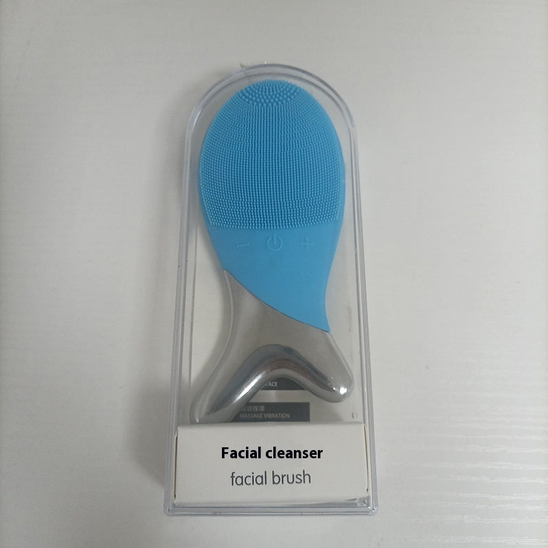 Silicone Gel Cleansing System Electric Facial Nstrument Cleaning Brush Pores Inductive